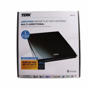 Terk TV Antenna OMNITV1A Indoor Flat HDTV Antenna Multi-Directional